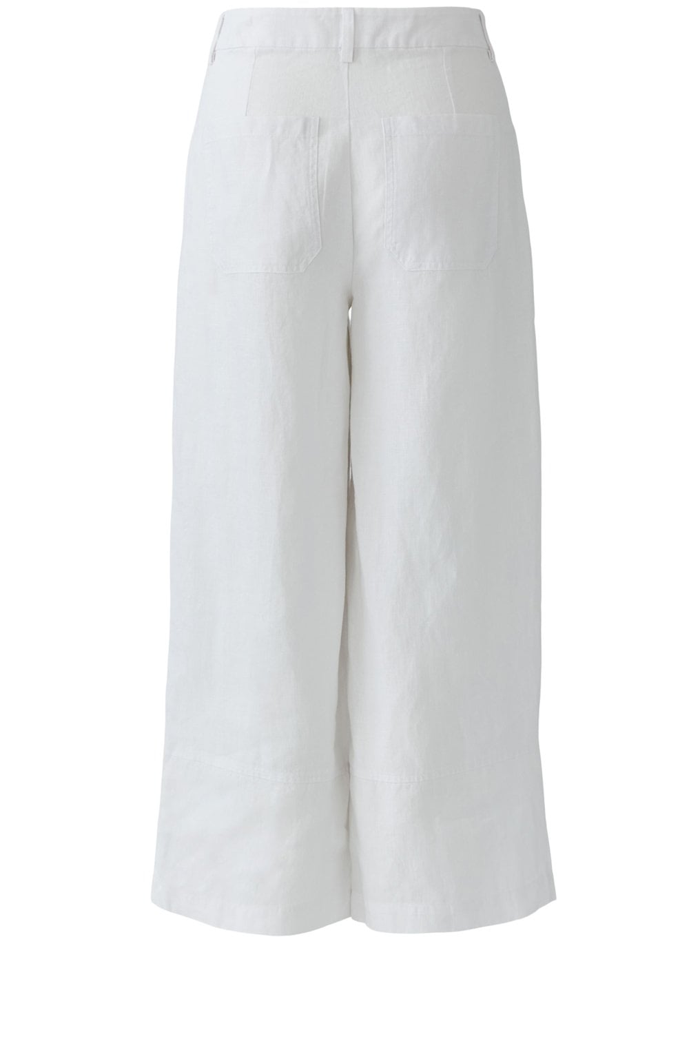 Optic White Linen Culottes