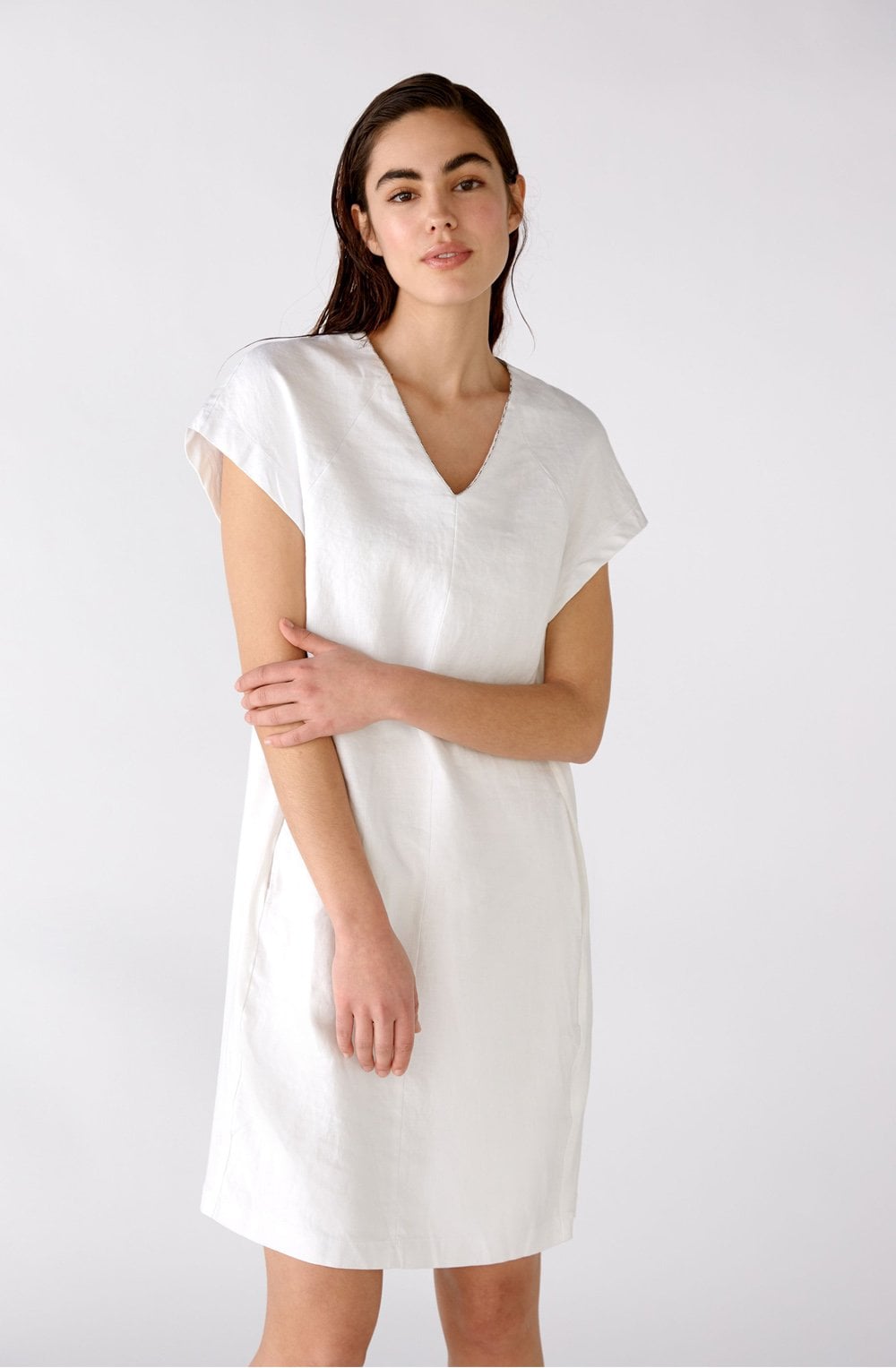 Optic White Linen Dress