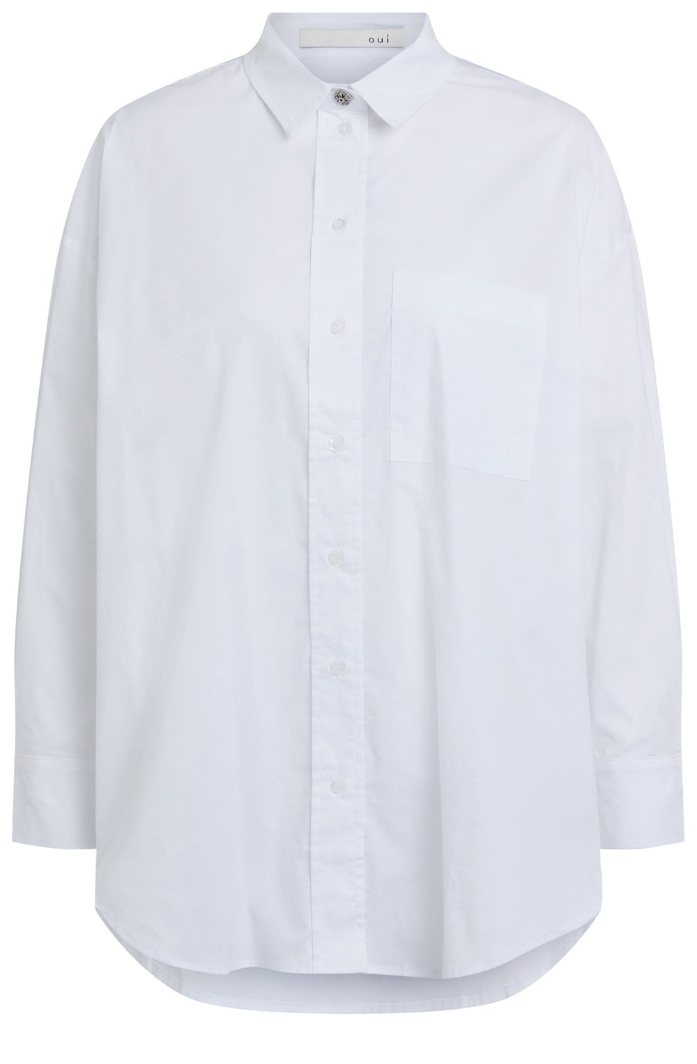 Optic White Long Line Shirt