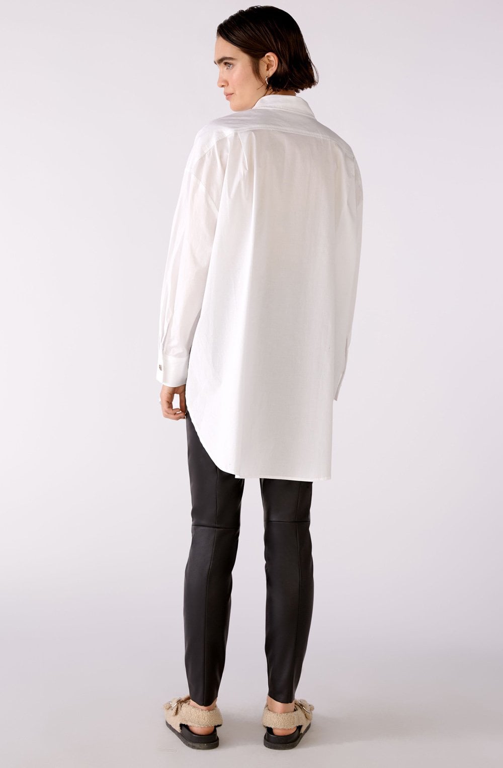 Optic White Long Line Shirt