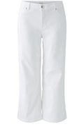 Optic White Loose Fit Ankle Length Jeans
