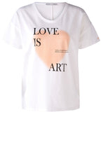 Optic White Love Is Art T Shirt