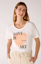 Optic White Love Is Art T Shirt