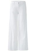 Optic White Mid Rise Wide Leg Jeans
