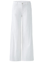 Optic White Mid Rise Wide Leg Jeans