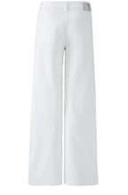 Optic White Mid Rise Wide Leg Jeans