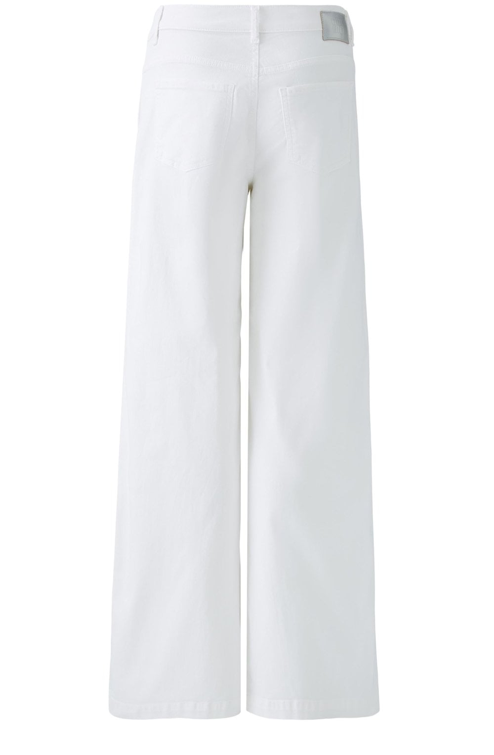 Optic White Mid Rise Wide Leg Jeans