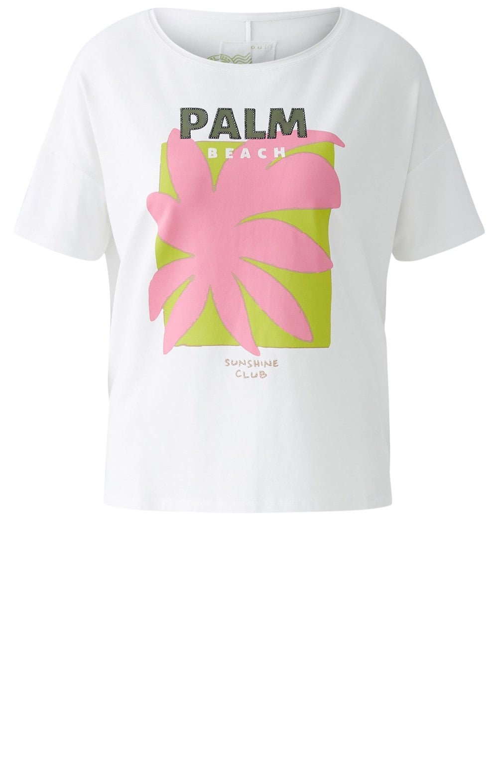 Optic White Palm Beach Sparkle T Shirt