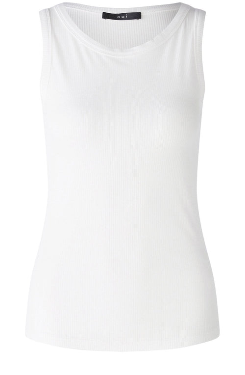 Optic White Ribbed Vest Top