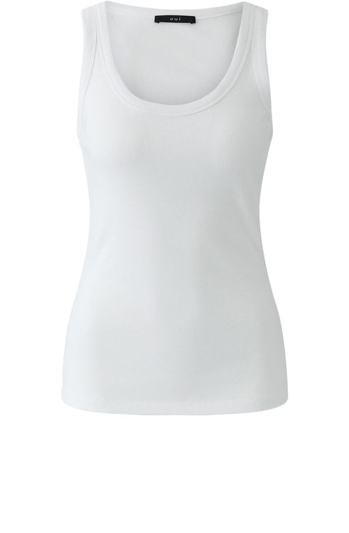 Optic White Ribbed Vest Top