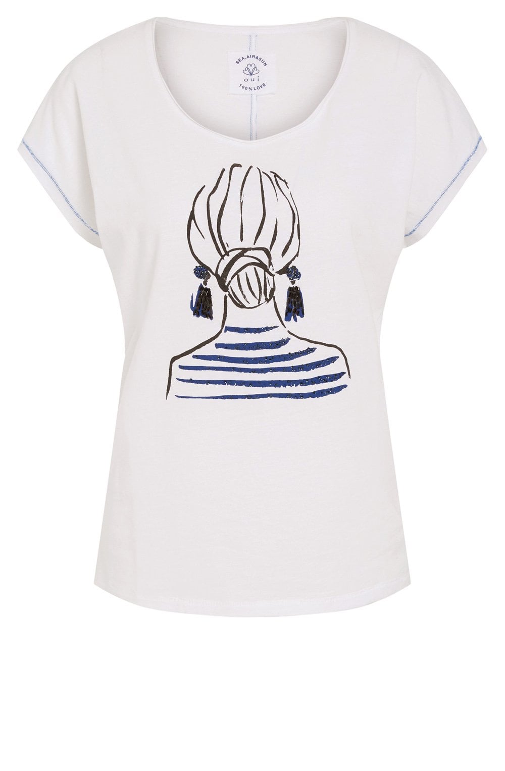 Optic White Sparkle Earrings T Shirt