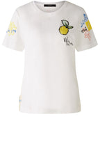 Optic White T Shirt With Back Motif