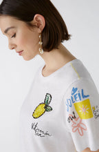 Optic White T Shirt With Back Motif