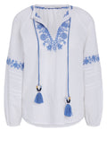 Optic White Tunic Style Blouse
