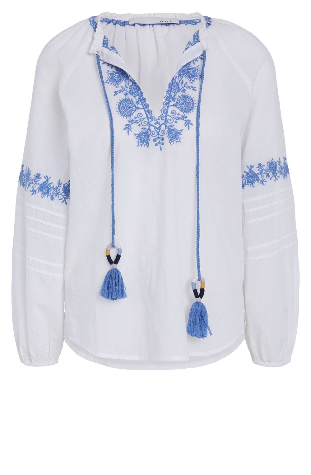 Optic White Tunic Style Blouse
