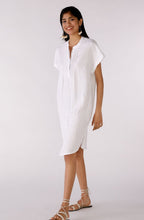 Optic White Tunic Style Linen Dress