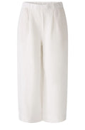 Optic White Wide Leg Linen Culottes