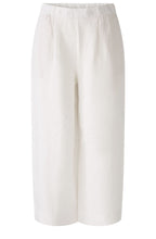 Optic White Wide Leg Linen Culottes