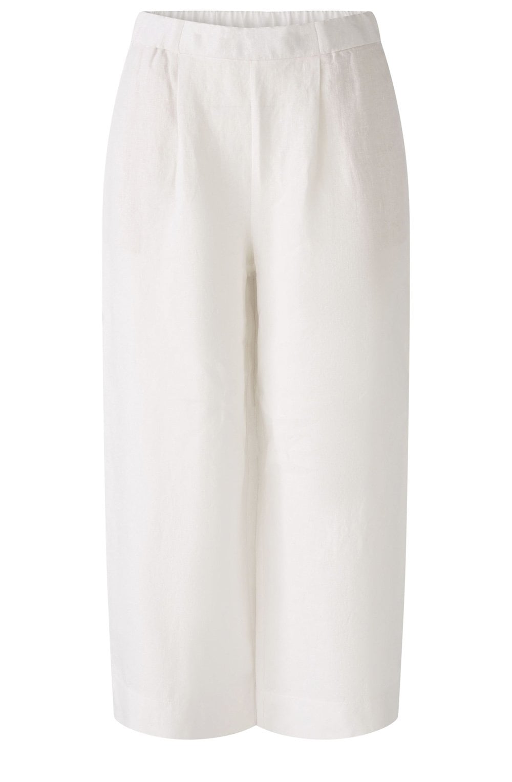Optic White Wide Leg Linen Culottes