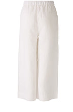 Optic White Wide Leg Linen Culottes