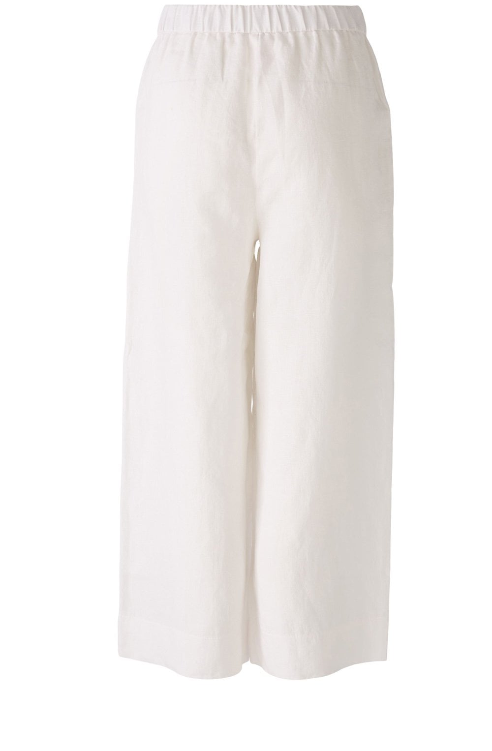Optic White Wide Leg Linen Culottes