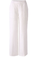 Optic White Wide Leg Linen Trousers