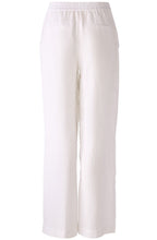 Optic White Wide Leg Linen Trousers