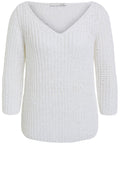 Optic White Woven Knit Jumper