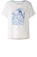 Optical White and Blue Sparkle T Shirt
