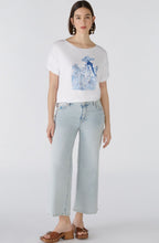 Optical White and Blue Sparkle T Shirt