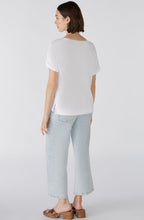 Optical White and Blue Sparkle T Shirt