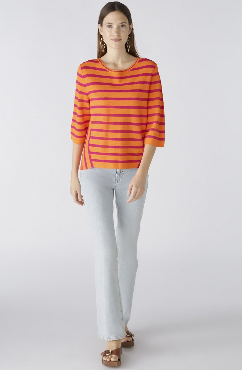 Orange and Pink Striped Jumper