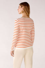 Orange Striped Fine Knit Top