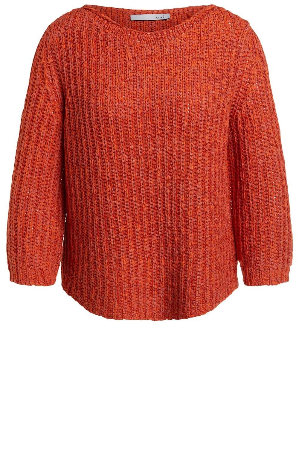 Orange Woven Knit Jumper