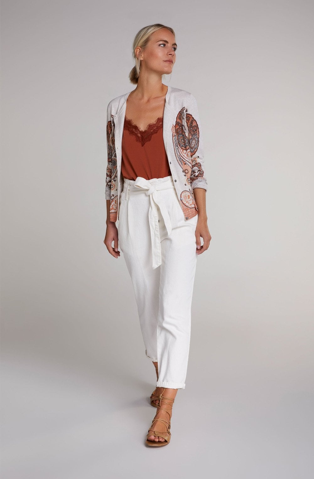 Paisley Print Cardigan