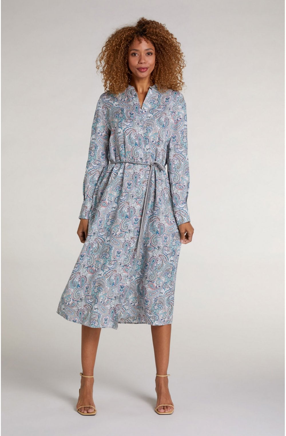 Paisley Print Shirt Dress