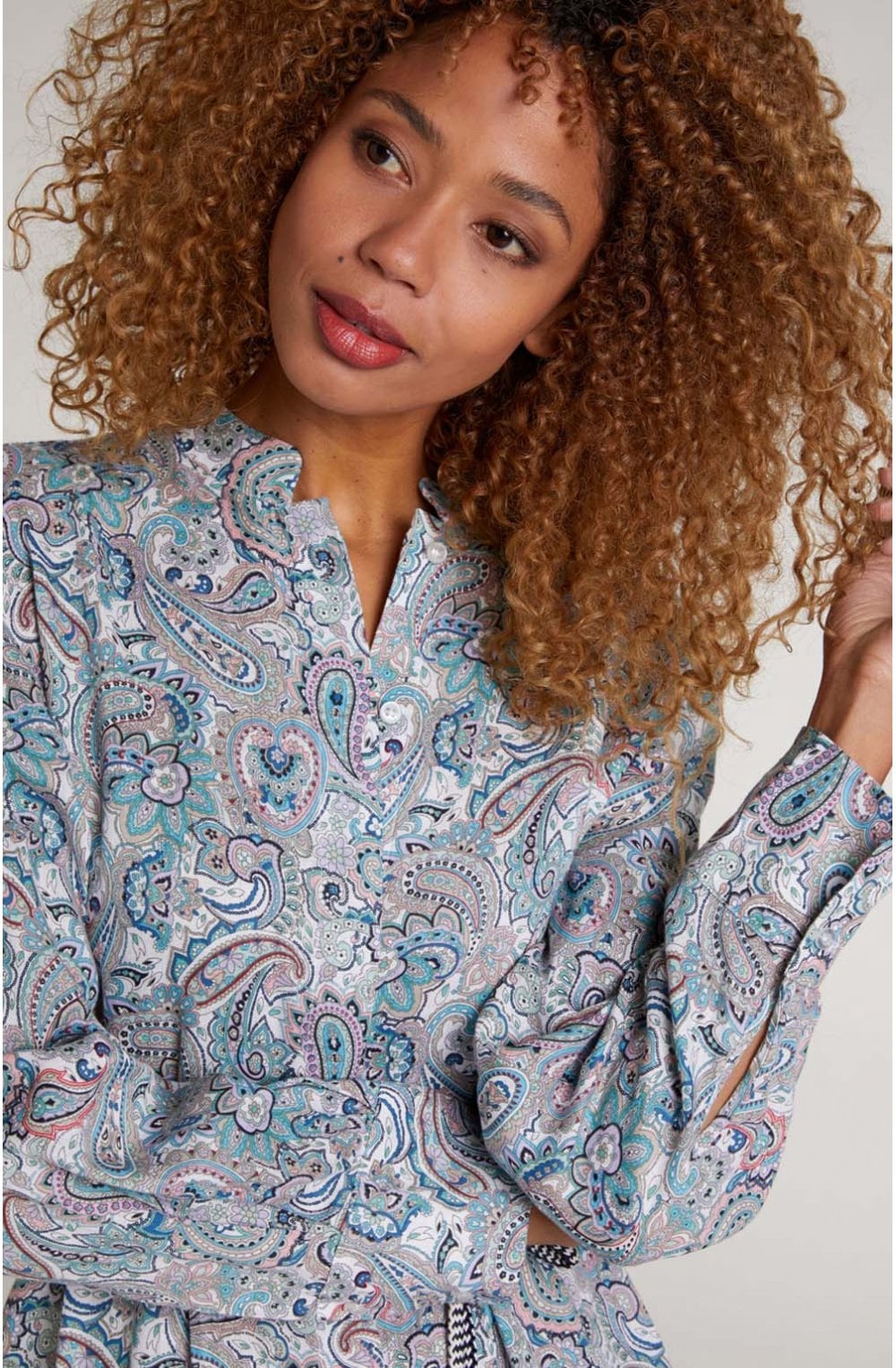 Paisley Print Shirt Dress