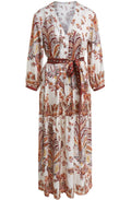 Paisley Print Silky Maxi Dress