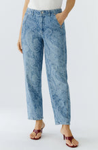 Paisley Print Tapered Jeans