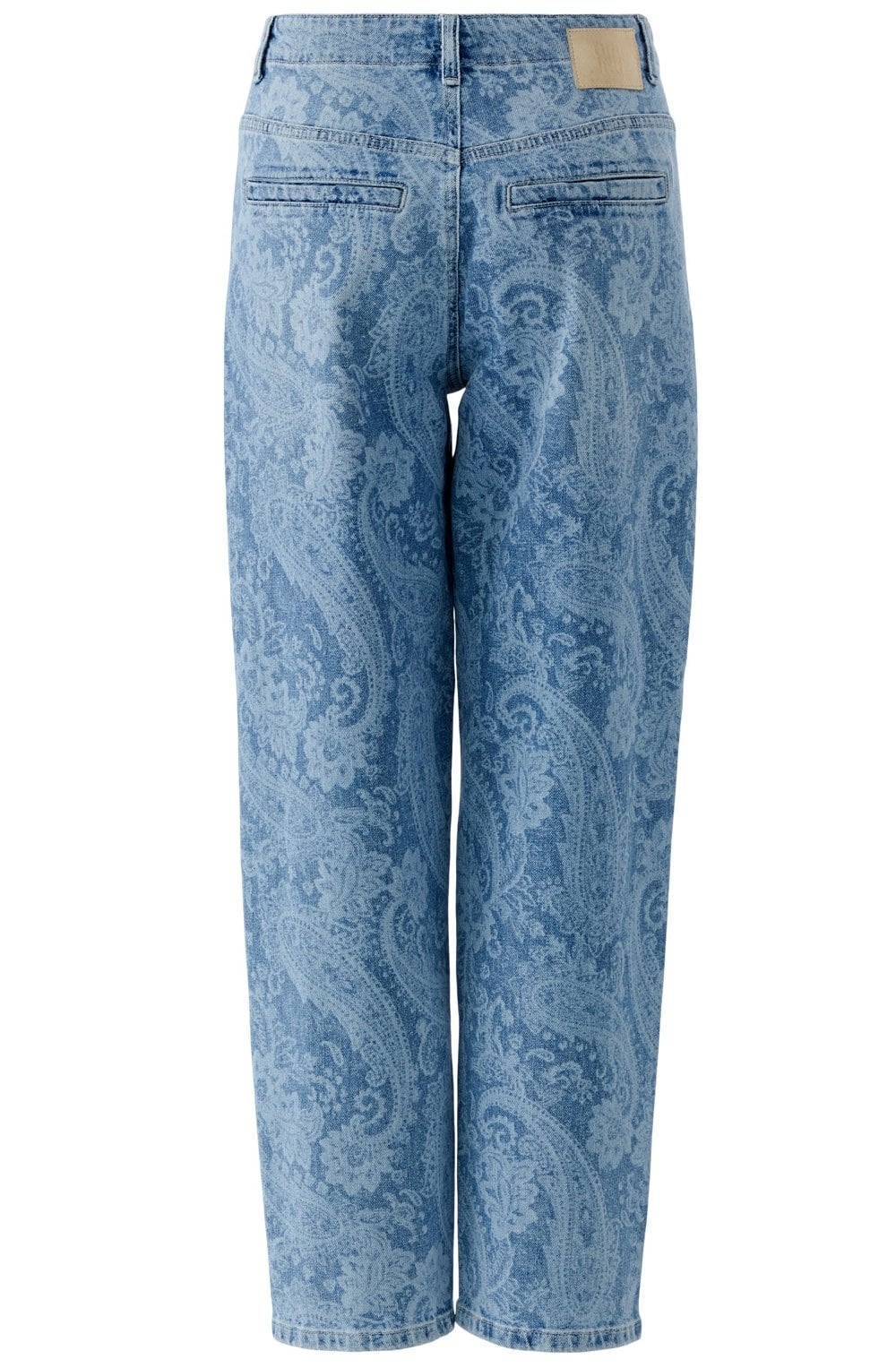 Paisley Print Tapered Jeans