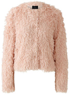 Pale Mauve Feather Look Jacket