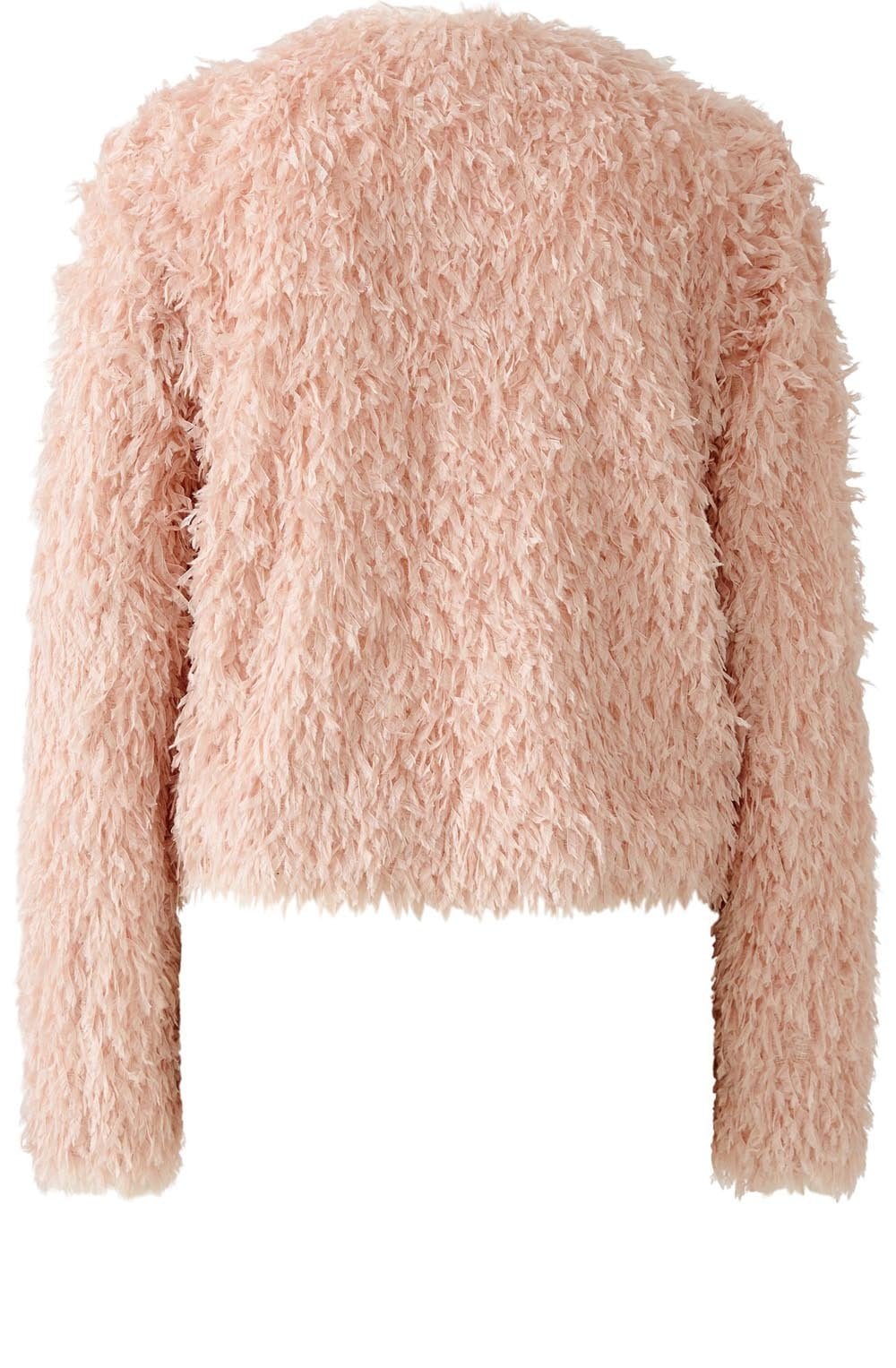 Pale Mauve Feather Look Jacket