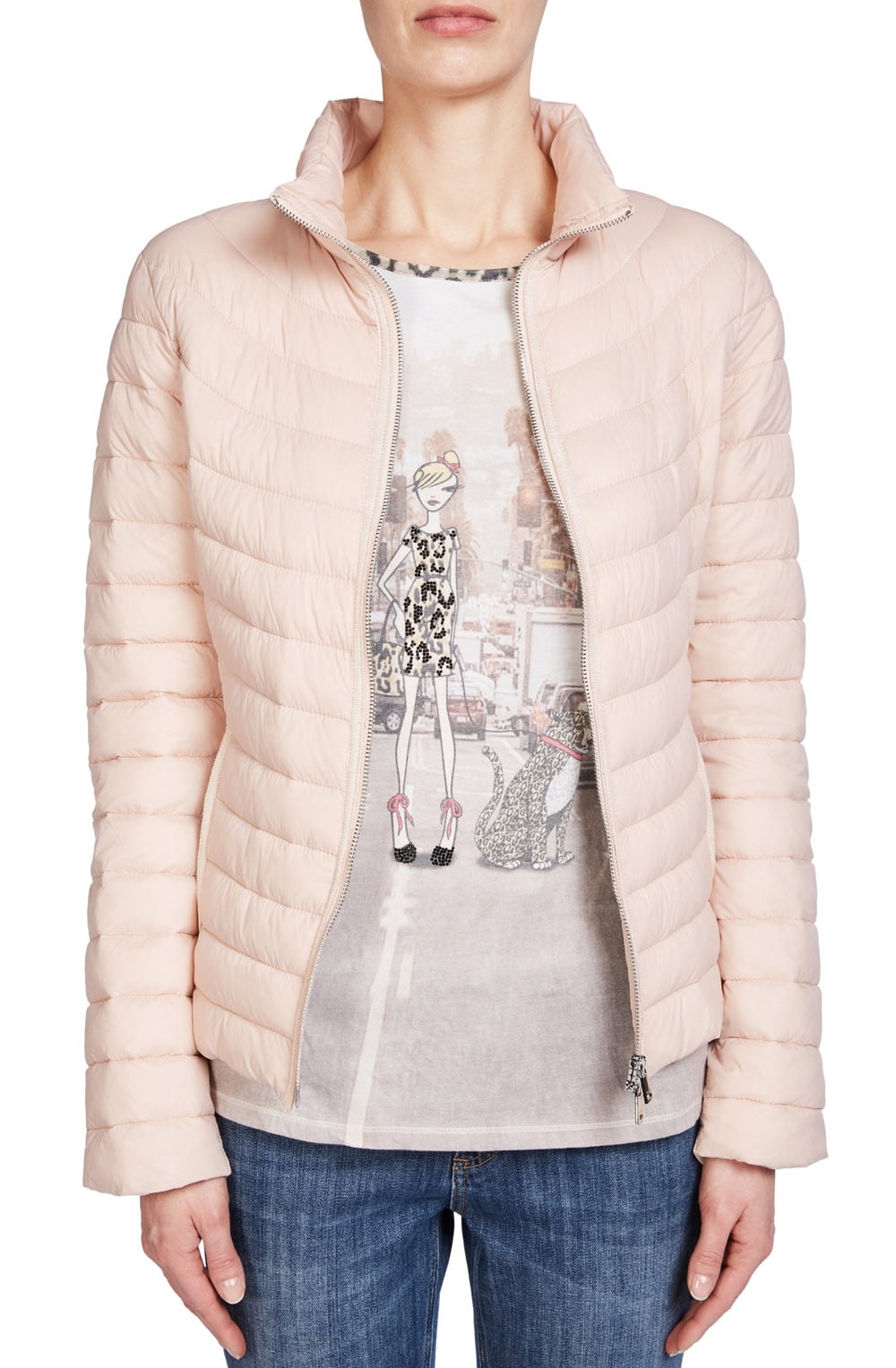 Pale Pink Quilted Jacket