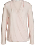 Pale Pink Wrap Front Blouse