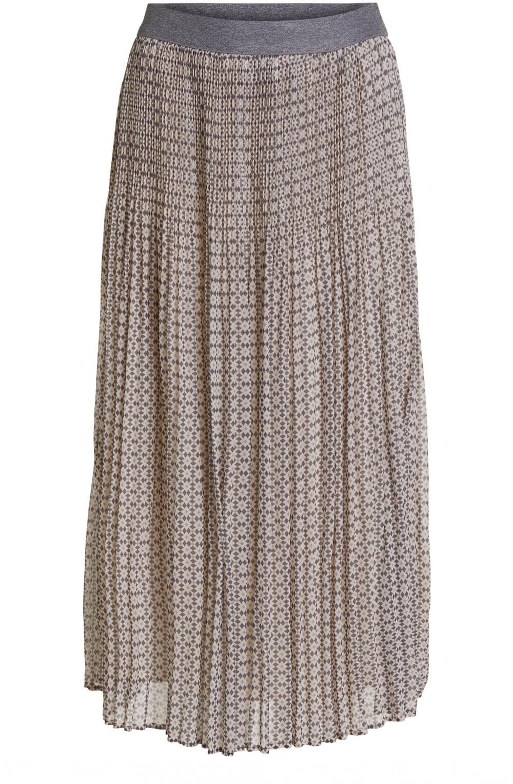 Patterned Pleated Skirt