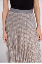 Patterned Pleated Skirt