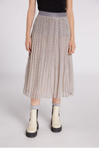 Patterned Pleated Skirt