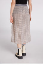 Patterned Pleated Skirt