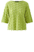 Pea Green Tonal Check Pullover