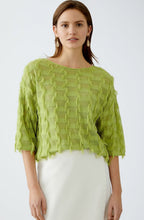 Pea Green Tonal Check Pullover